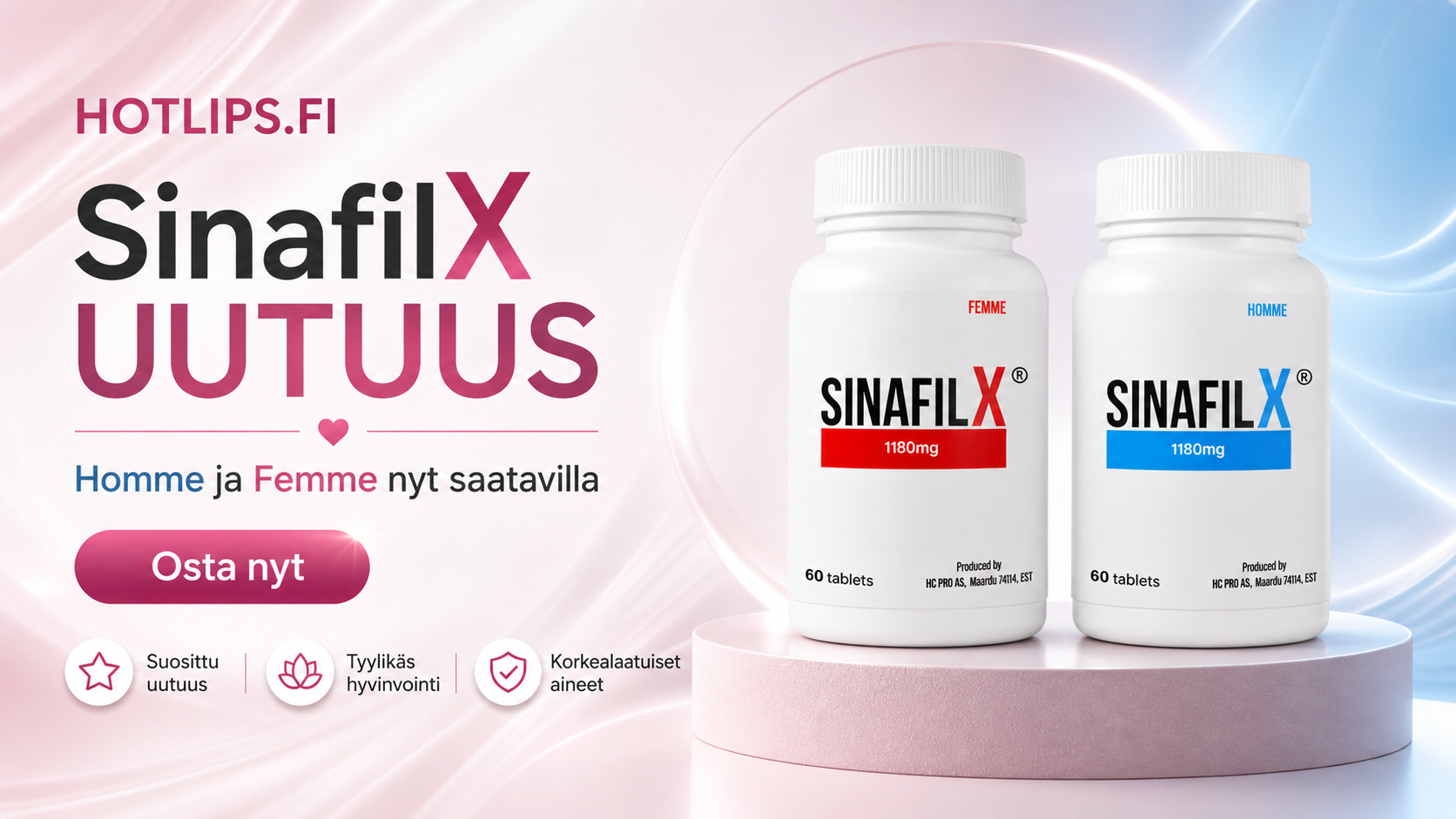 Sinafil X uutuus - Homme ja Femme nyt saatavilla