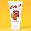 Lick It! Erotic Massage Gel 50 ml Jordbær