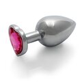 Ouch Heart Gem Metallinen Anaalitappi argento L