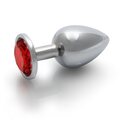 Ouch Round Gem Metallinen Anaalitappi silver L