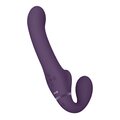 Vive Ai - Triple Action Silicone Dual Vibrating & Air Wave Title Strapless Strap On Lila