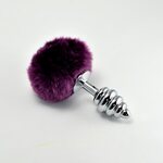 Lovetoy Spiral Pompon Metal Plug Purple