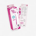Crushious 10-Bead Anal Chain – Soft & Flexible with Safety Ring Ροζ