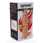 Hidden Desire Liquid Silicone Penis Extension Sleeve – with Ring 15 cm Light
