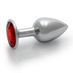 Ouch Round Gem Metallinen Anaalitappi hopea S
