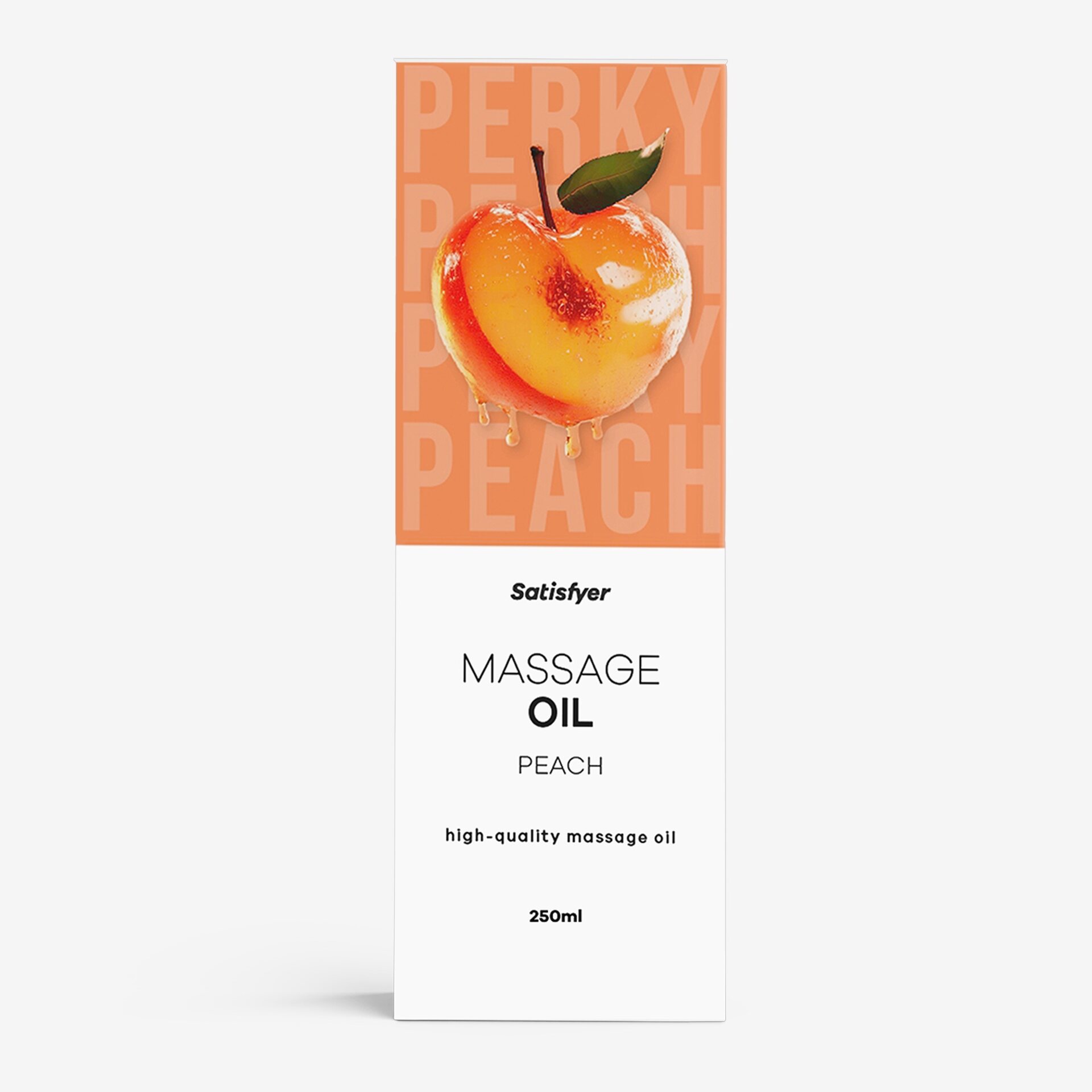 Satisfyer Premium Massage Oil – Scent Options, 250 ml ピーチ