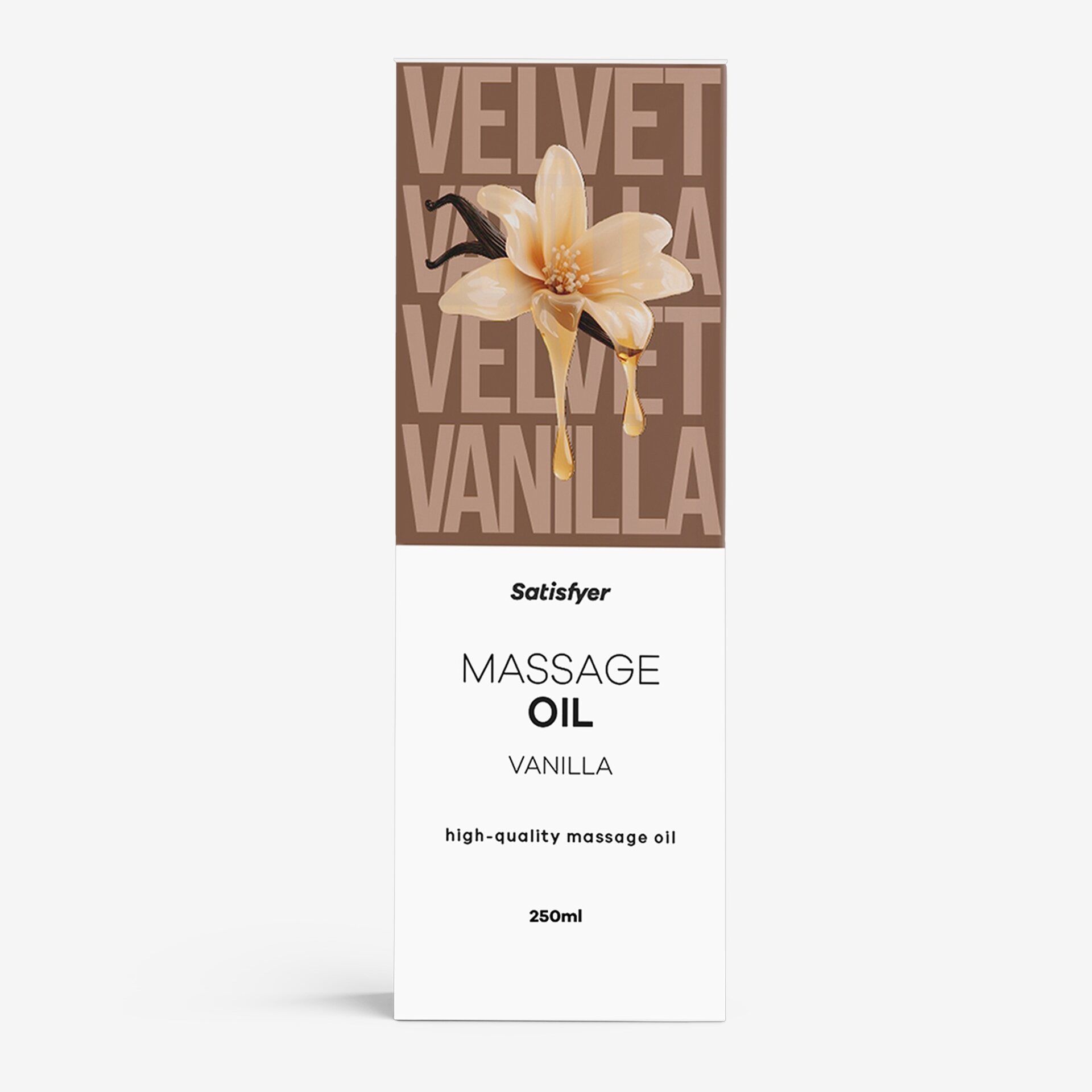 Satisfyer Premium Massage Oil – Scent Options, 250 ml バニラ