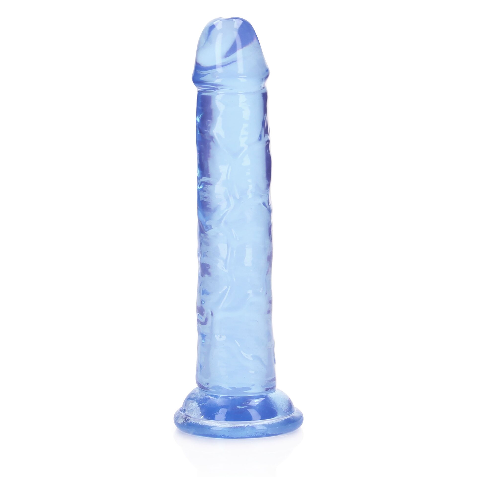 Real Rock Crystal Clear Dildo Sininen