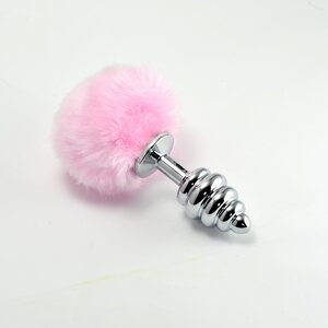 Lovetoy Spiral Pompon Metal Plug, ροζ