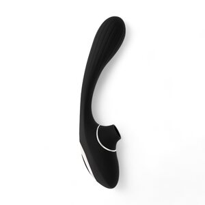 S Pleasures Premium Dual Suction Vibrator, black