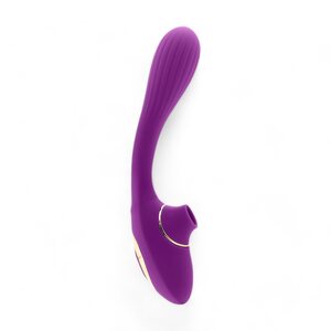 S Pleasures Premium Dual Suction Vibrator, Purple