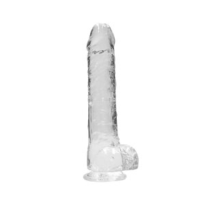 Real Rock Dildo 25 cm with suction cup, clear