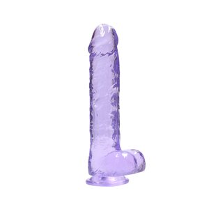 Real Rock Dildo 25 cm s přísavkou, purpurová