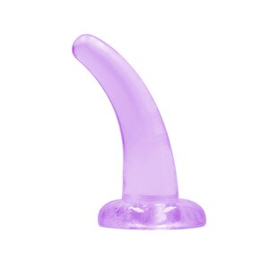 Real Rock Dildo 11.5 cm imukupilla, purppura