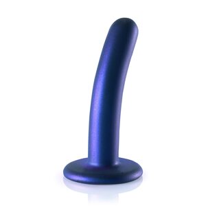 Ouch Smooth Silicone G-Spot Dildo 12 cm, blå