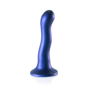 Ouch Smooth Silicone Curvy G-Spot Dildo, blauw