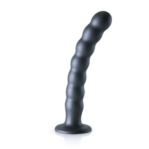 Ouch Beaded Silicone G-Spot Dildo 20.5 cm, grau