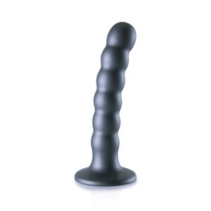 Ouch Beaded Silicone G-Spot Dildo 13 cm, gris