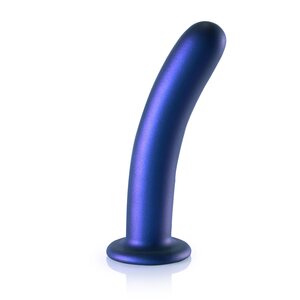 Ouch Smooth Silicone G-Spot Dildo 17 厘米, 蓝色