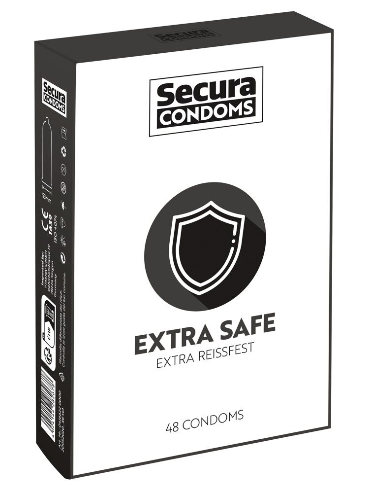 SECURA Extra Safe Vahvat Condoms 48 pc
