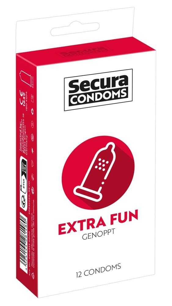 SECURA Extra Fun Ribbed Condoms 12 τμχ.