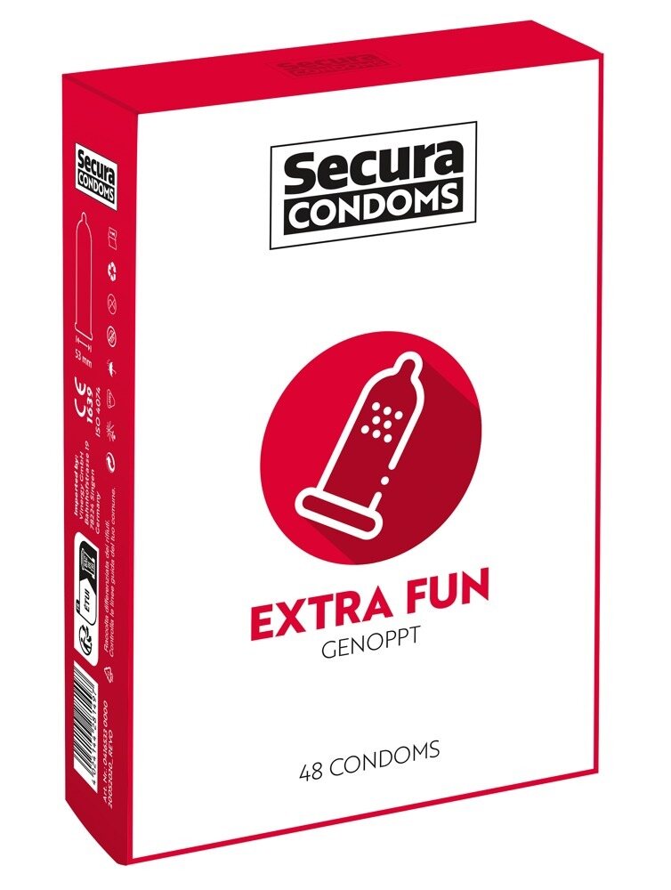 SECURA Extra Fun Ribbed Condoms 48 τμχ.