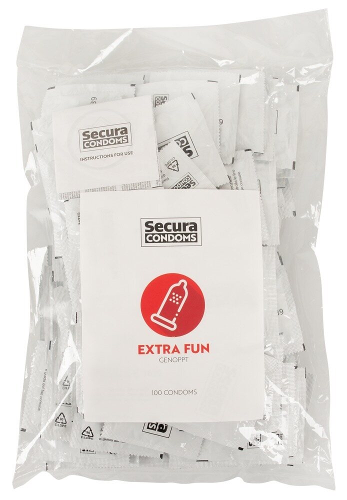 SECURA Extra Fun Ribbed Condoms 100 τμχ.