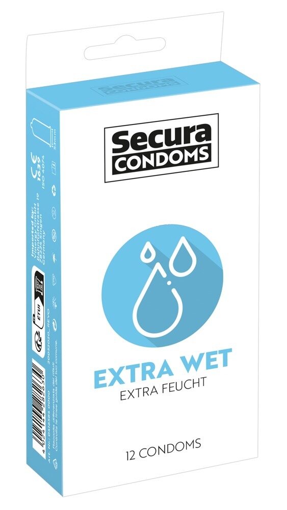 SECURA Extra Wet Kondomit 12 kpl