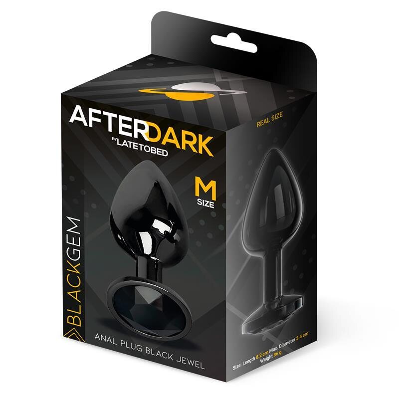 Afterdark Black Gem Metallic Butt Plug M