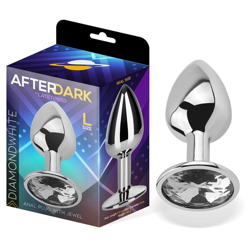 Afterdark Black Gem Metallic Butt Plug L