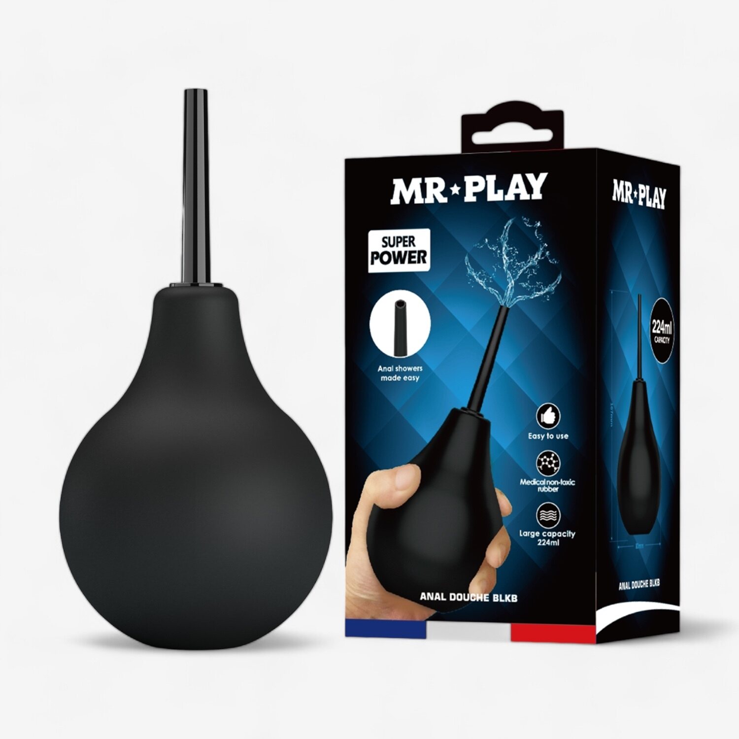 Anaalisuihku Pehmeällä Suuttimella – 224 ml Musta