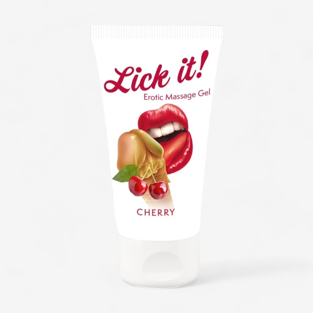 Lick It! Eroottinen Hierontageeli 50 ml Kirsikka