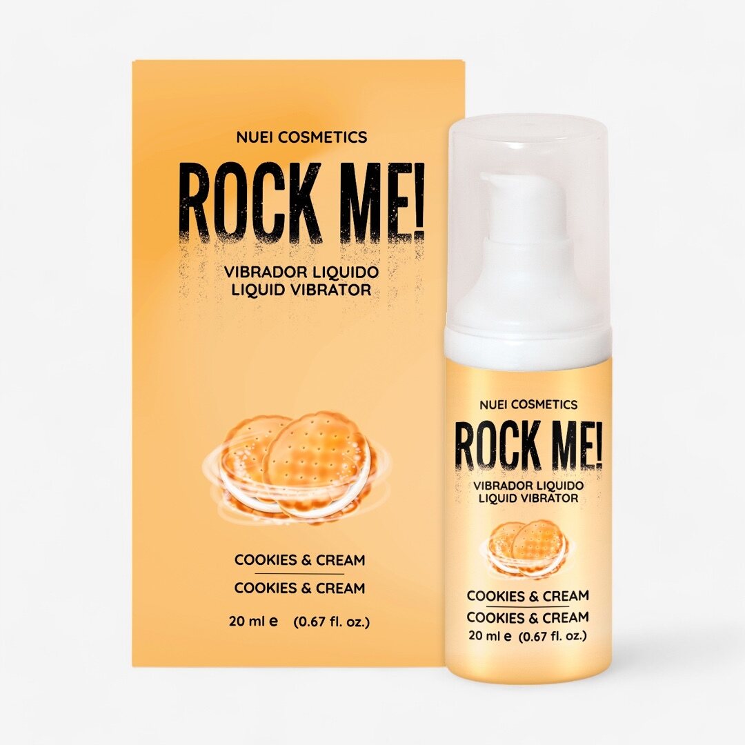 Nuei Cosmetics Rock Me! Nestemäinen Vibraattori – Kiihotusgeeli 20 ml (Minttu / Mansikka / Cookies & Cream) Cookies & Cream