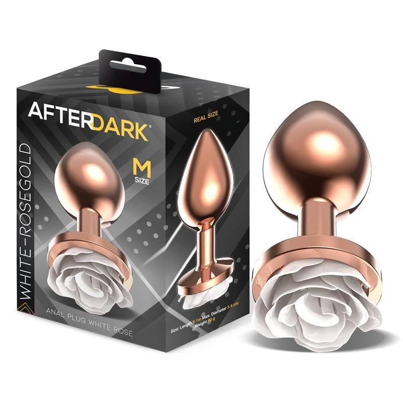 Afterdark Anal Plug White Rose Kulta M