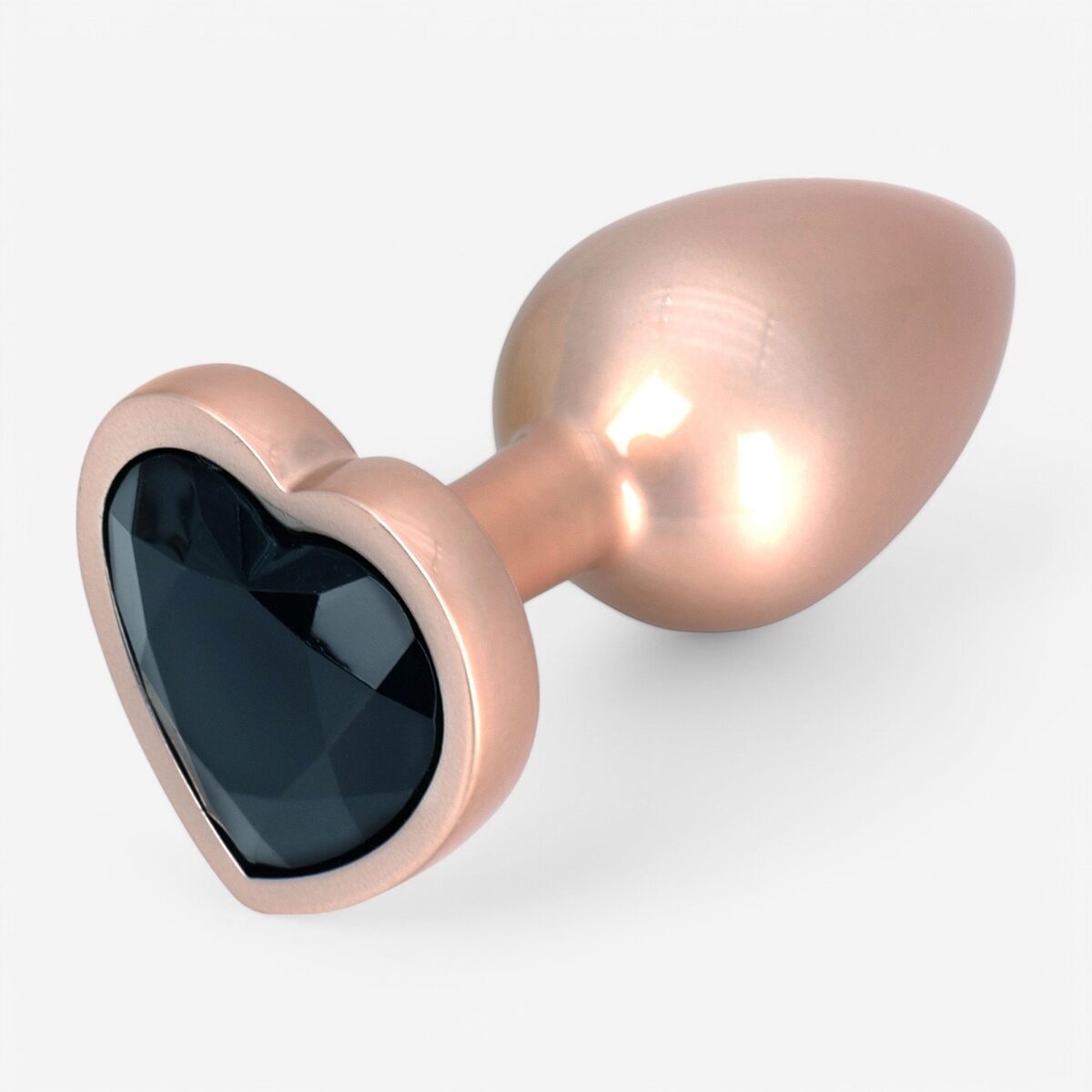 Toy Joy Sydänjalokivi – metallinen anaalitappi, pieni 7 cm (Ø 2,6 cm) Kulta