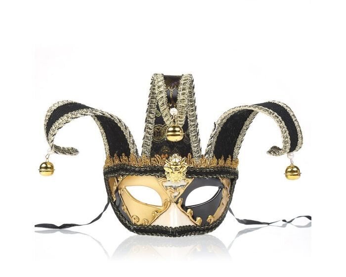 Venetsialainen naamio. Vain Itäkeskuksen liikkeestä! Musta/kulta