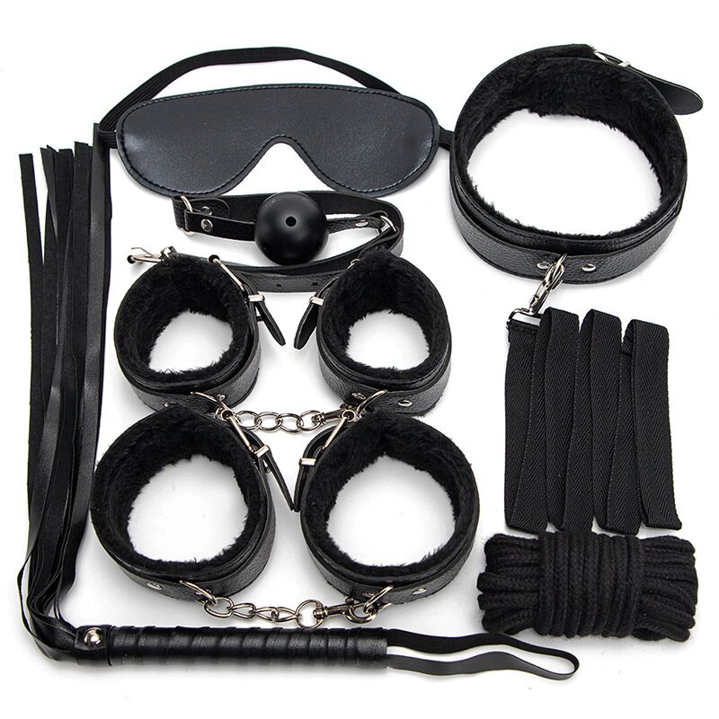 Midnight Comfort Bondage Kit – 7-osainen Setti Musta