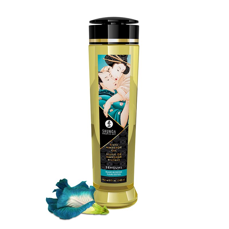 Shunga Erotic Massage Oil Island Blossom