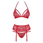 Obsessive Lingerie Red Hot Setti - 3 Osaa