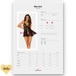 Obsessive Lingerie Marrbel Babydoll ja Tangat Musta