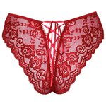 Cottelli Lingerie Panty crotchless piros