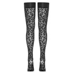 Cottelli Legwear Stay Up zoknik leopardikuviolla