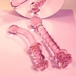 Dream Toys Glaze Glass Rosebud G-Spot Dildo