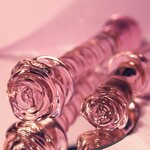 Dream Toys Glaze Glass Rosebud Spiral G-Spot Dildo