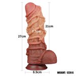 Lovetoy Nature Cock Dual Layer Silicone Cock With Rope