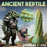 XR Brands Creature Cocks Stegosaurus Spiky Reptile Dildo