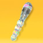 Lovetoy Twilight Gleam Rising Ripples Glass Dildo