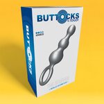 Toy Joy Buttocks The Stuffer 3-Balls Metallic Silicone Plug