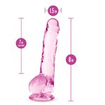 Blush Novelties Naturally Yours 8" Dildo Pinkki