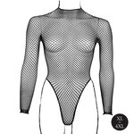 Le Desir Body With Fishnet Structure And Turtle Neck XL-4XL